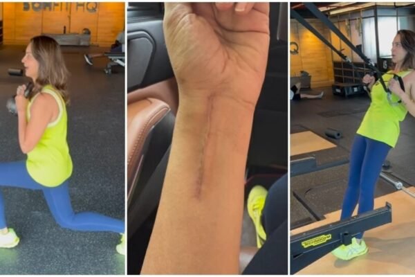 Seema Sajdeh celebrates lifting 10kg in the gym after breaking her wrist; they said that she cannot lift more than 2-4 kg