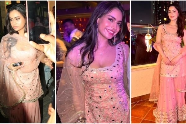 Neesa Devgan stuns in the same pink sharar ensemble previously worn by Sara Tendulkar. This Gen Z-approved ethnic outfit is worth…
