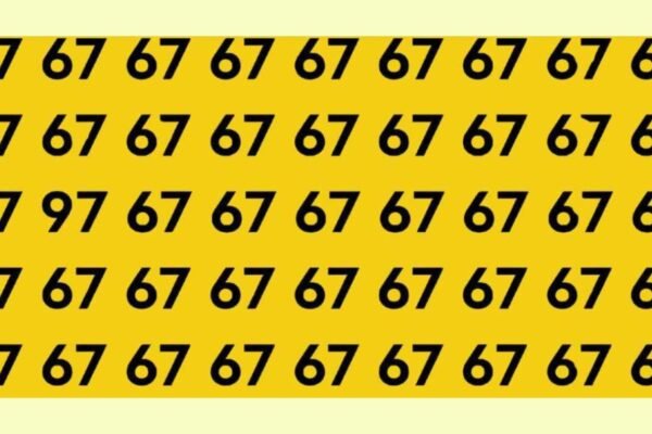 Optical illusion: Only a real math genius can notice number 97 among 67s | – India’s times