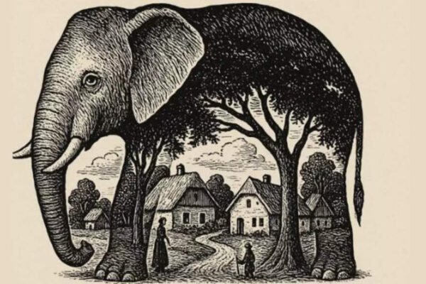 Optical illusion of personality testing: elephants or village? What you see for the first time shows if you are very intuitive or deeply observant | – India’s times