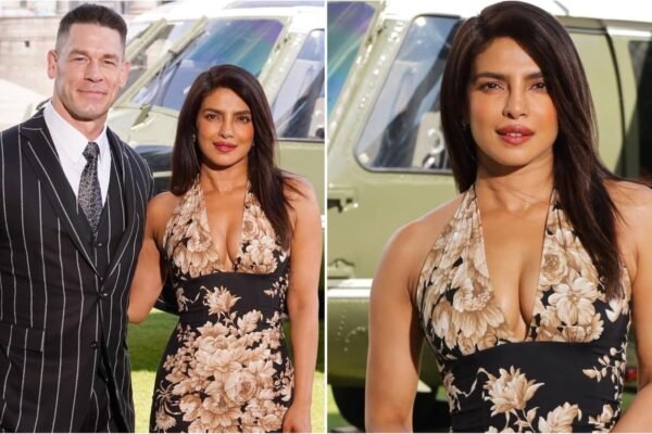 PRIYANKA Chopra poses with John Sinai in the most equal floral dress for the heads of state shares. See the photo