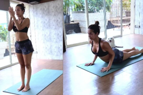Malaika Arara shows how to perform Suria Namaskar for strength and inner peace